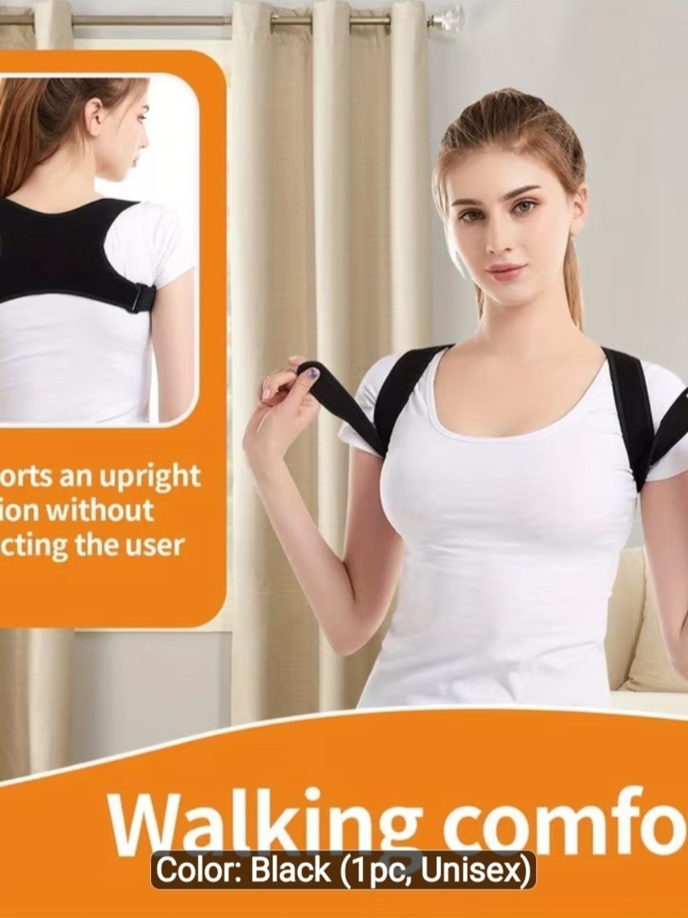 Posture Support Shoulder Brace - Black